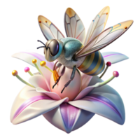 dramatic rustic Close Up of Hoverfly on Sunflower Transparent Background high quality png