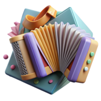 magnificent artistic Accordion Folded Bellows with Transparent Background detailed png