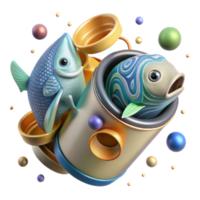 extraordinary vintage Empty Fish Can Cutout high quality png
