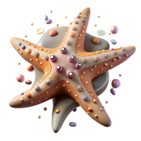 wonderful artistic Brittle Starfish Affected by Low Ph Ocean Water Transparent Background high resolution png