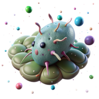 magnificent vintage Dying Plankton Due to Ocean Acidification Isolated original png
