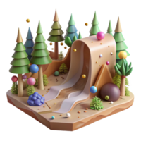 beautiful rustic Forest Clearing Edge Isolated with Transition Zone exclusive png