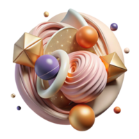serene classic Abstract Shapes Rotating Animation Isolated authentic png