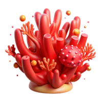 magnificent rustic Coral Reef Isolated Element with Starfish Detail high quality png
