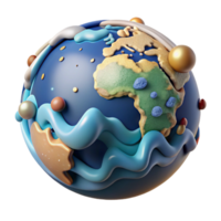 magnificent creative Globe Showing Ocean Temperatures Cutout Element exclusive png