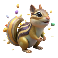 extraordinary abstract Chipmunk Stripes Detail Side View Isolated high resolution png