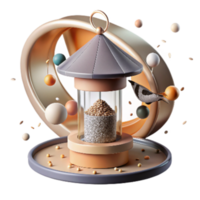 extraordinary modern Bird Feeder Filled with Seeds Transparent Cutout authentic png