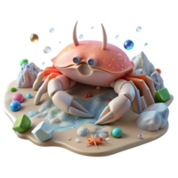 stunning rustic Dead Crab on Polluted Beach Transparent Background Top View exclusive png