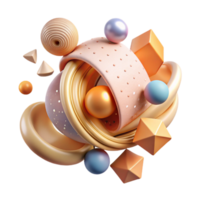 dramatic rustic Abstract Shapes Rotating Animation Isolated high quality png