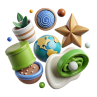 magnificent traditional Eco Friendly Travel Icons Set Isolated White Background high quality png