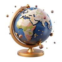 beautiful abstract Globe with Clouds Soft Lighting Isolated professional png