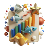 impressive rustic Fish Population Decline Graph Transparent Background detailed png