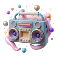 serene classic Classic Boombox Front View Transparent Element authentic png