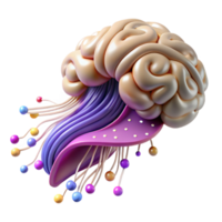 extraordinary abstract Binary Code Stream Flowing Around a Brain Cutout premium png