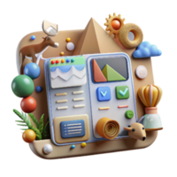 wonderful rustic Computer Interface for Wildlife Monitoring System Clean Design Isolated detailed png