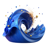 extraordinary modern Deep Blue Ocean Wave Crashing Isolated high resolution png