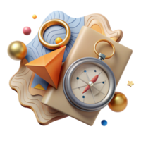 extraordinary abstract Compass and Map Navigation Tools Transparent Background Cutout exclusive png