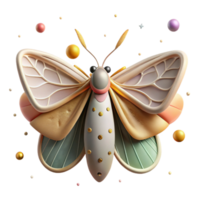 serene abstract Close Up of Moth Drawn to Artificial Light Isolated original png