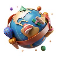 impressive rustic Cultural Heritage World Map Illustration Isolated high resolution png