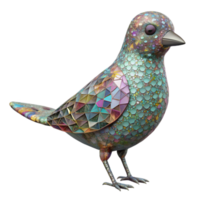 wonderful traditional Bird Silhouette with Mosaic Pattern Isolated Element authentic png