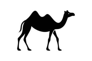 Silhouette art illustration of a camel walking vector