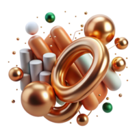 vibrant rustic Copper Bollinger Bands Chart Element Isolated with Dynamic Range professional png