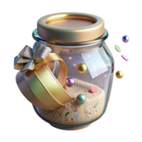 extraordinary abstract Glass Jar with Recycled Paper Label Transparent Background high quality png