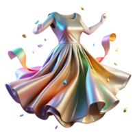 serene modern Flowing Dress of a Dancer Isolated with Soft Lighting exclusive png