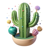 beautiful abstract Cactus Plant Cutout Transparent Background high resolution png