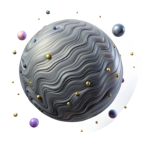 magnificent creative Floating Sphere Gray Gradient Isolated high quality png