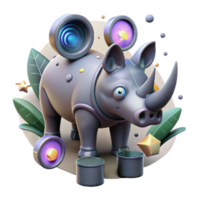 extraordinary vintage Ai Powered Sensor Detecting Rhino Poachers Night Vision Cutout high resolution png