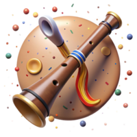 extraordinary traditional Didgeridoo Australian Instrument with Transparent Background high quality png