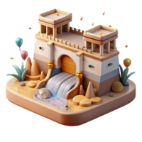 magnificent rustic Community Building Earthen Dam Teamwork Scene Transparent original png