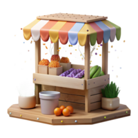 wonderful creative Farmers Market Stall Fresh Produce Display Transparent Background professional png