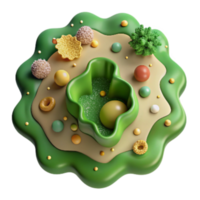 wonderful artistic Algae Cutout Isolated Green and Slimy Texture original png