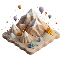 wonderful abstract Aerial View of Mountain Range Transparent Element genuine png