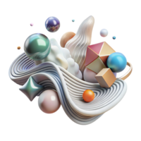 elegant modern Abstract Virtual Data Stream Isolated professional png