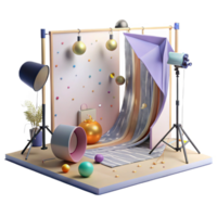 serene abstract Artificial Light Studio Setup Isolated professional png