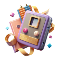 vibrant abstract Classic Game Cartridge Cutout with Label high resolution png