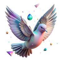 dramatic abstract Bird in Flight with Clouds Isolated Element detailed png