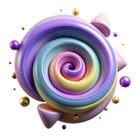 impressive minimalist Dynamic Spiral Pattern Isolated Element authentic png