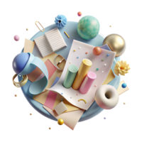 impressive artistic Environmental Data Analysis Top View Transparent Background original png