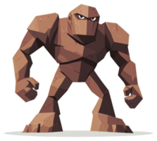 A formidable, earth-like creature with a rocky, polygon-like design. png