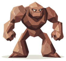 A formidable, stone-like creature with an angry expression. png