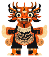 Ornate, stylized creature with vibrant colors and intricate details. png
