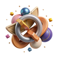 beautiful contemporary Abstract Teamwork Success Symbol Isolated Background detailed png
