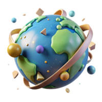 extraordinary abstract D Earth Rotating Slowly Isolated high resolution png