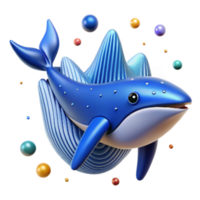 beautiful rustic Blue Whale Heartbeat with Sonar Interference Cutout professional png