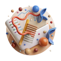 serene classic Dna Sequencing Diagram Isolated with Bold Lines high quality png