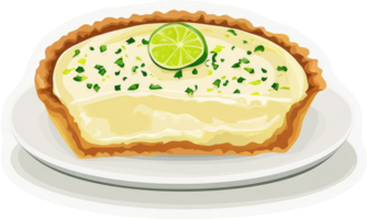 A delicious lime tart with a creamy filling. png